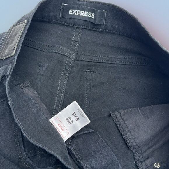 EXPRESS Women’s 6 Long Black MID RISE LEGGING Jeans - Picture 3 of 4
